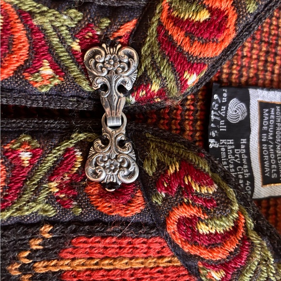 100% Wool Norwegian Made Fair Isle Cardigan - Picture 2 of 4